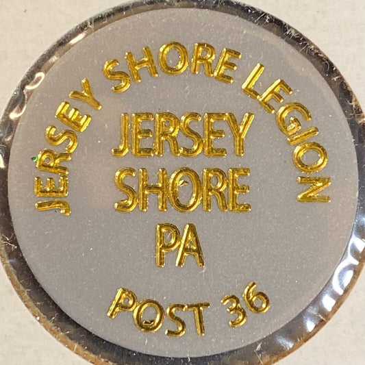 Jersey Shore Legion, PA AL Post 36 c1970's-80's Plastic "Soft Drink" Token