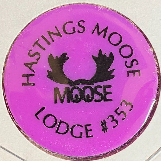 Hastings Moose Lodge #353 c1970's-80's Plastic "$1.50" Token