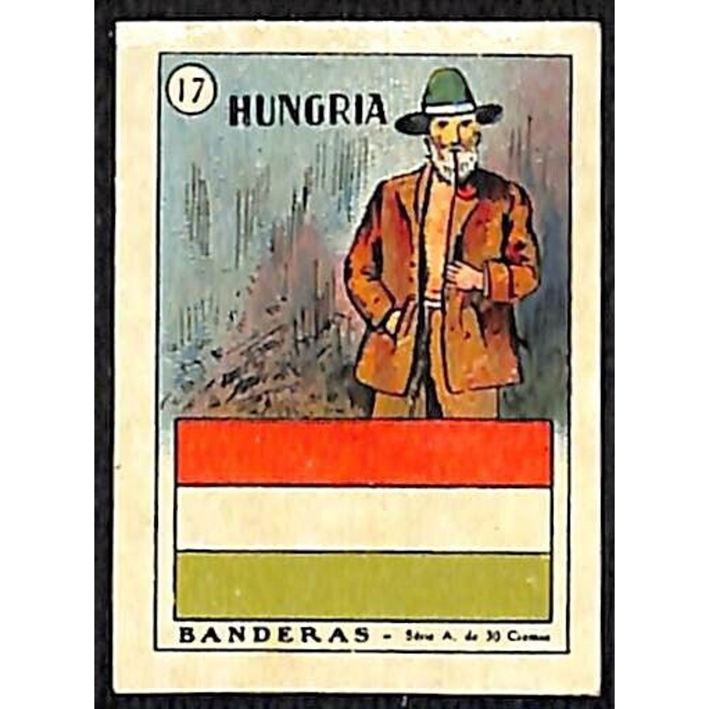 Hungary / Hungria Country Banderas / Flag Matchbox Label Series Vintage #17