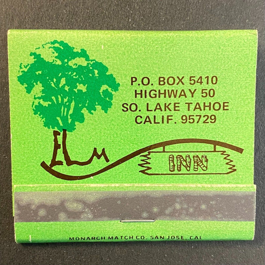 Elm Inn South Lake Tahoe, CA c1968-73 Full Matchbook Scarce VGC