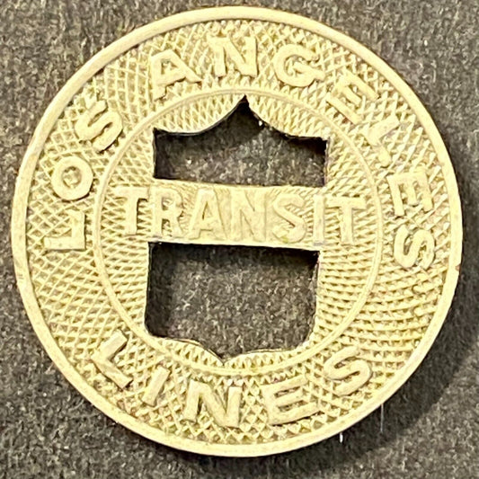 Los Angeles Transit Lines G/F One Fare Transit Token Shield 16mm