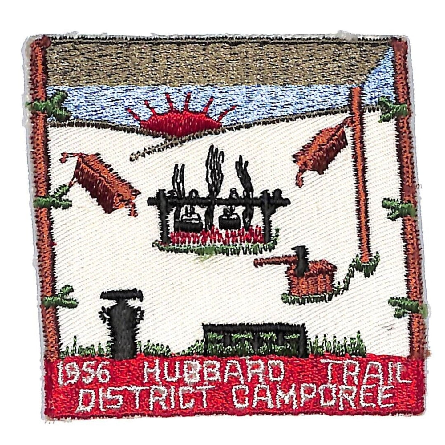 Boy Scouts BSA 1956 Hubbard Trail District Camporee Patch VGC Scarce