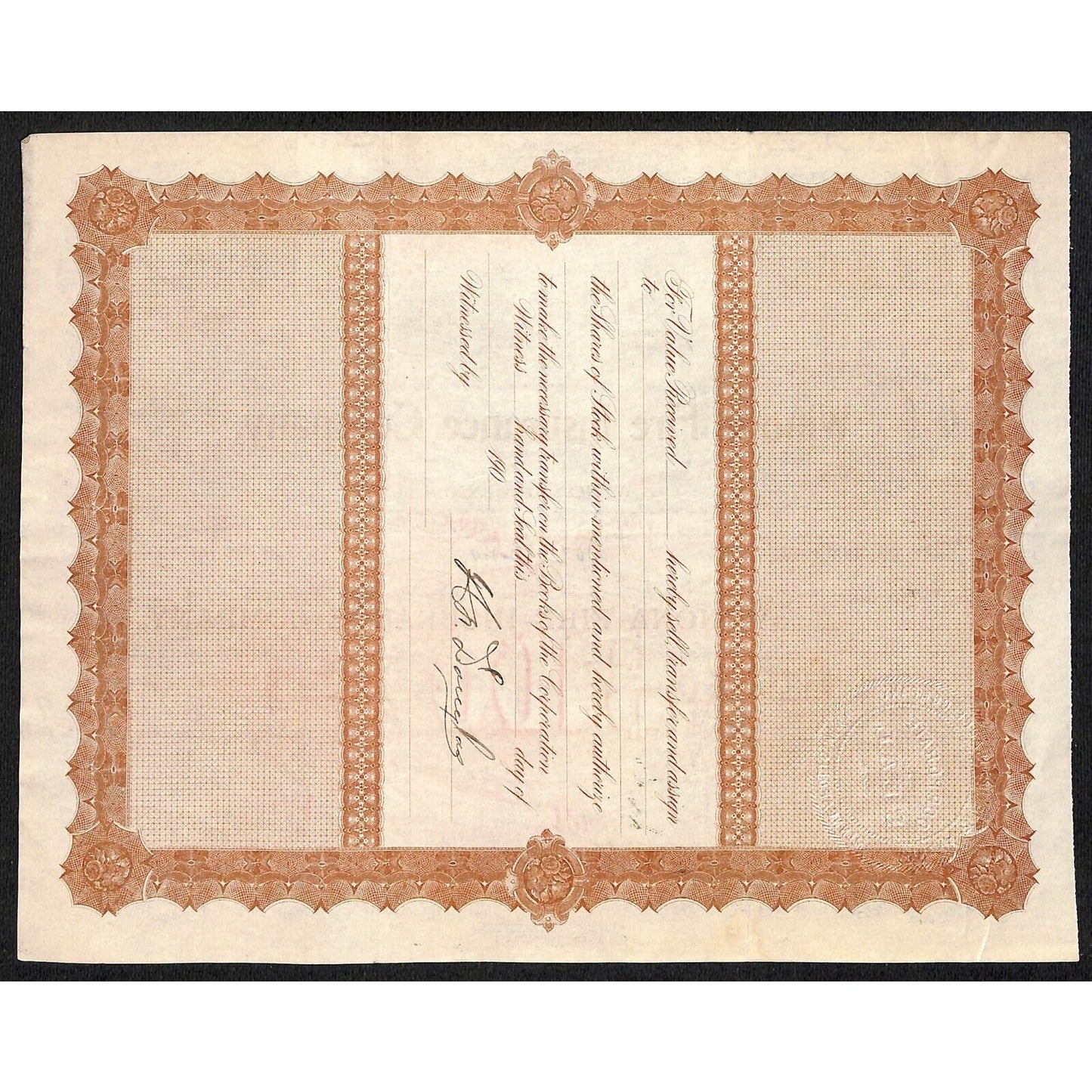 Winona Fire Insurance Co. Minnesota 1906 Stock Certificate H.T. Douglass Scarce