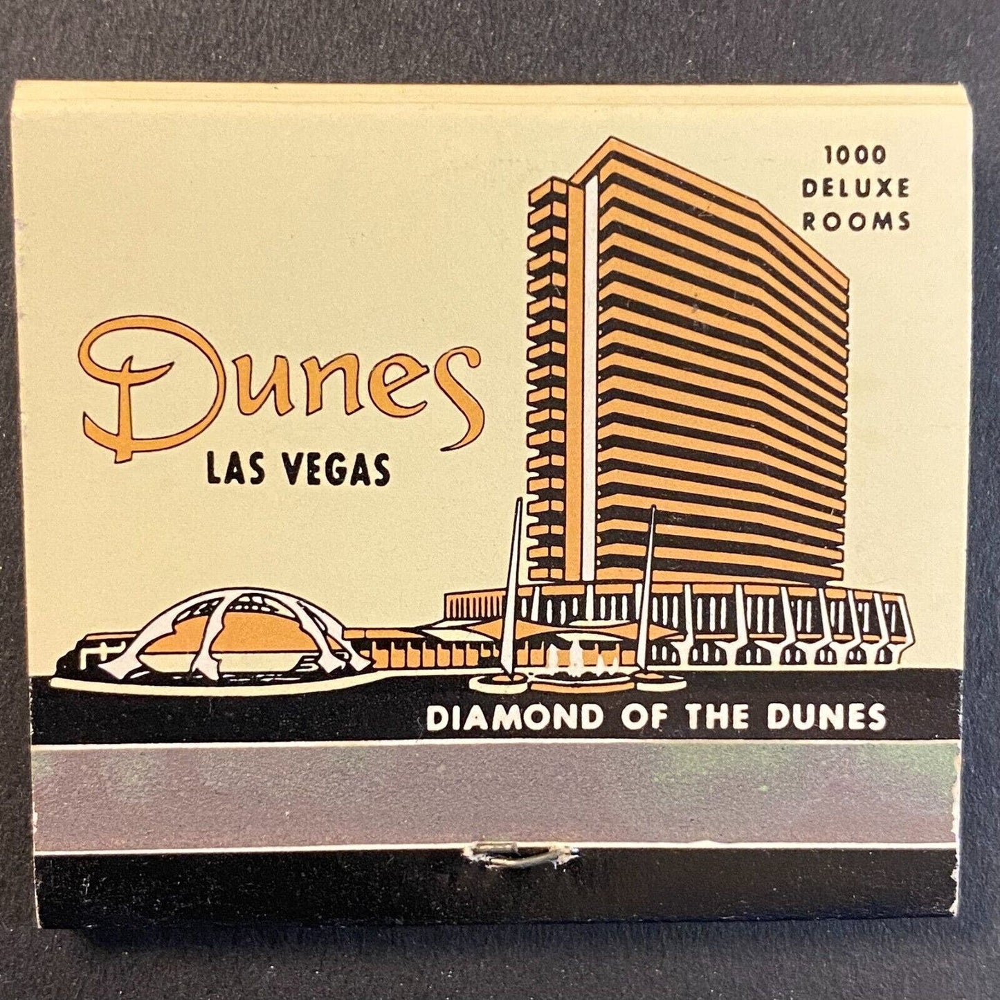 Dunes Hotel & Country Club Vegas c1974 "Diamond of the Dunes" Full Matchbook VGC