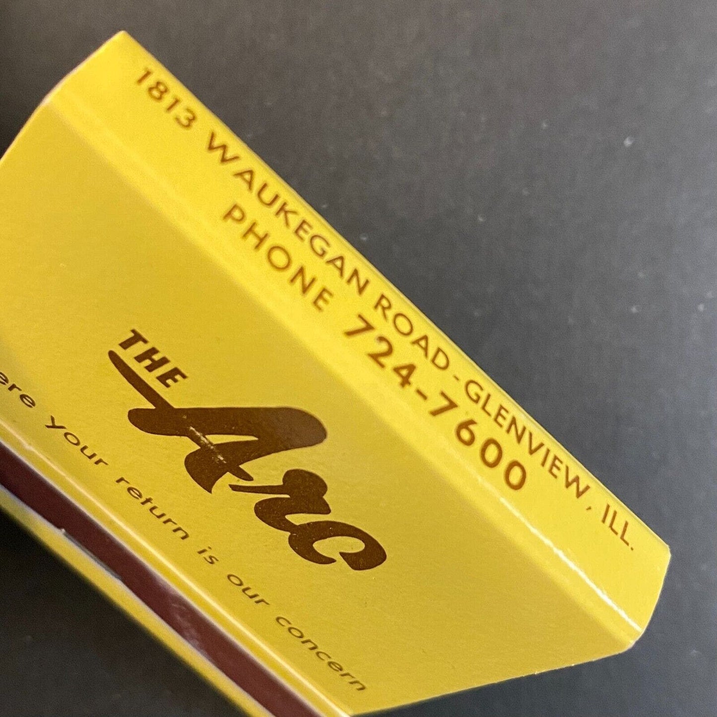 The Arc Restaurant Glenview, IL c1965-73 Full Matchbook Scarce VGC
