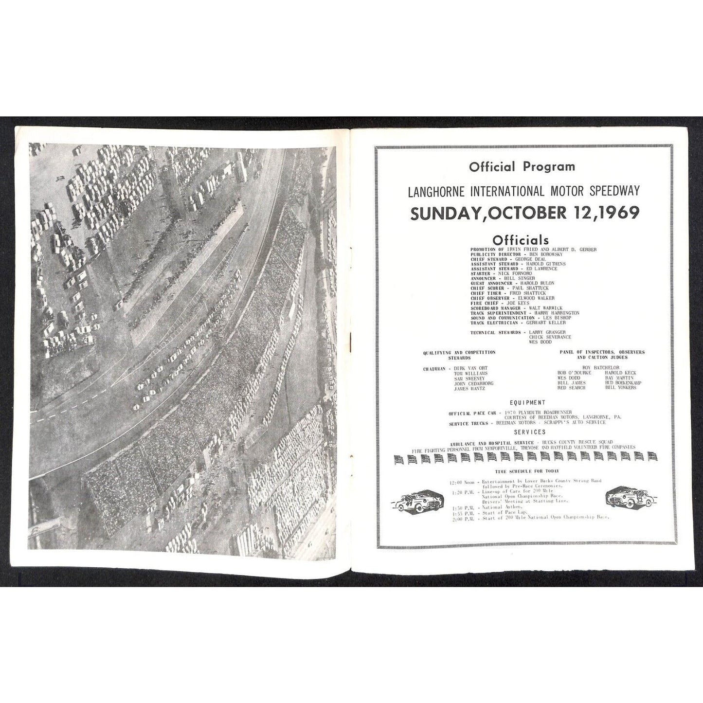 Langhorne Speedway 100 Mile Sprint Car Auto Racing Program 10/12 1969 25pp