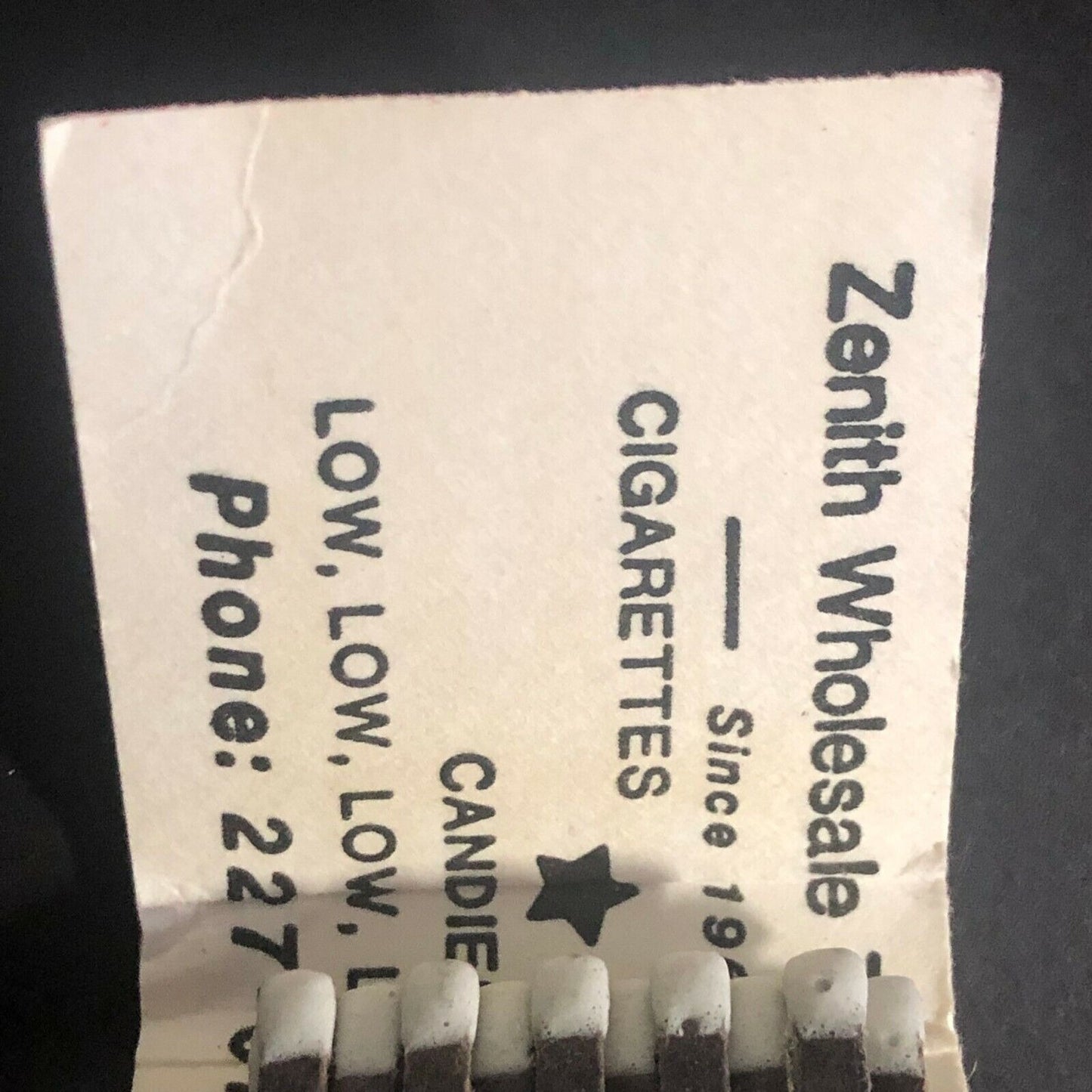 "Zenith Vending" Chicago Juke Boxes (Red) c1970's-80's Full Matchbook