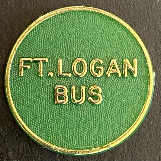 Ft. Logan Bus Englewood, CO Plastic Transit Token 23mm (#4)
