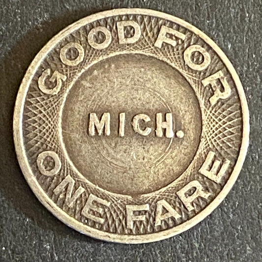 Benton Harbor & St. Joe Mich. G/F One Fare Transit Token 16mm Scarce (#3)