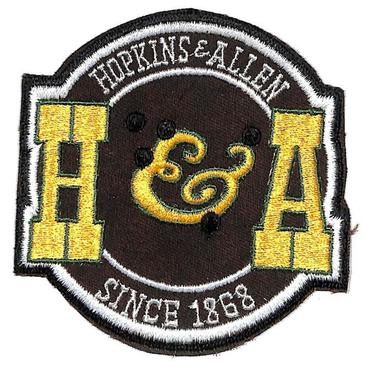 Hopkins & Allen Since 1868 Vintage Embroidered Patch 4" c1970's-80's VGC Scarce