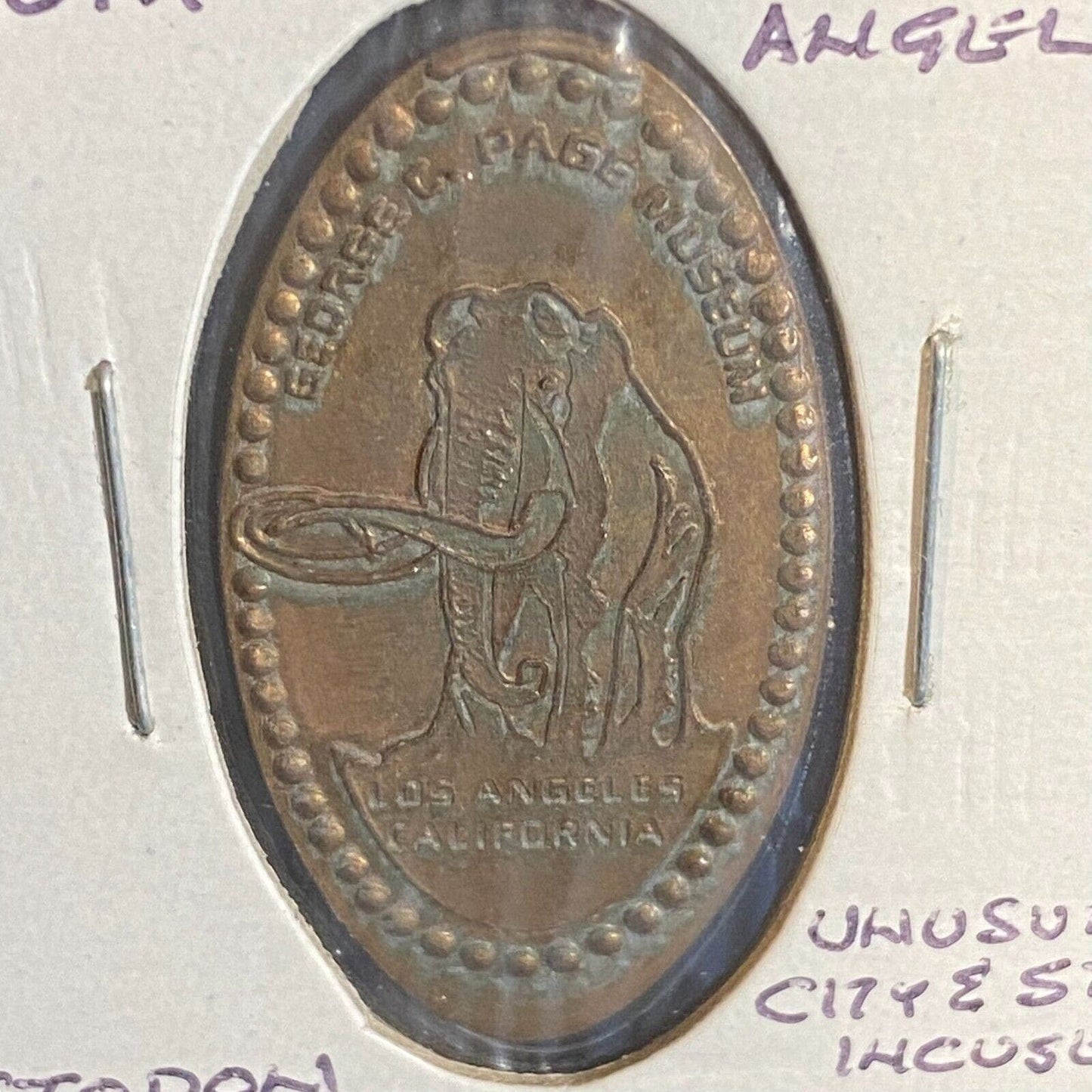 George C. Page Museum Los Angeles Elongated Penny Souvenir Scarce
