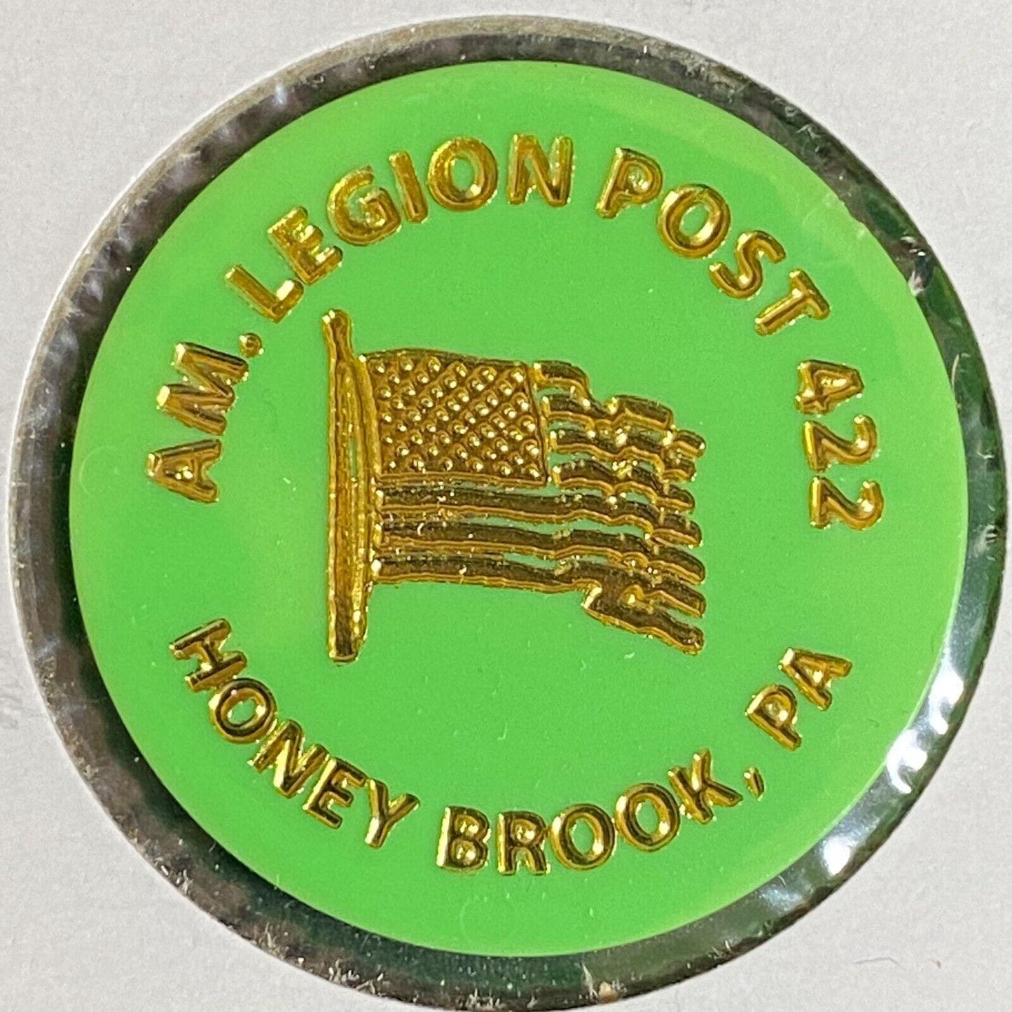 Honey Brook, PA A.M. Legion 422 c1970's-80's Plastic "Draft Beer" Token