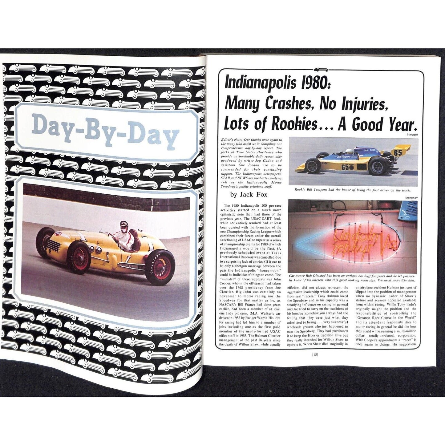 1980 Hungness Indianapolis 500 Yearbook Racing VGC 219pp 1lb 6oz