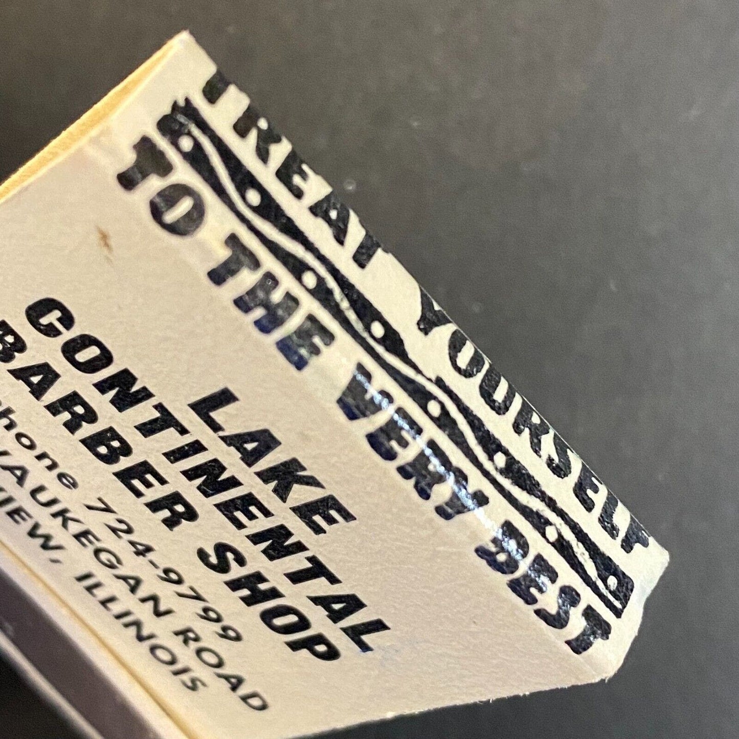 Lake Continental Barber Shop Glenview, IL c1960's-1973 Full Matchbook Girlie VGC
