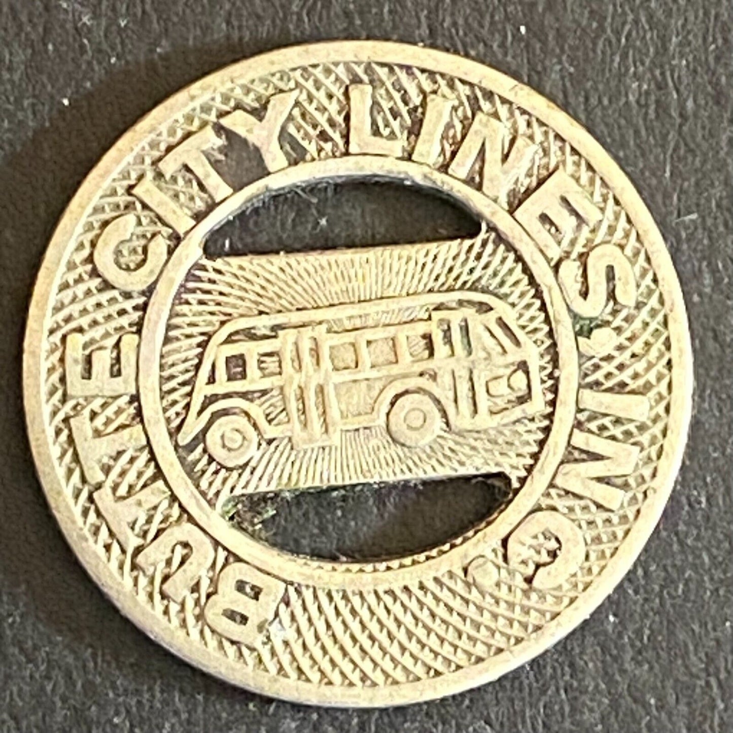 Butte City Lines (MT) G/F One Fare Transit Bus Token Steel 16mm