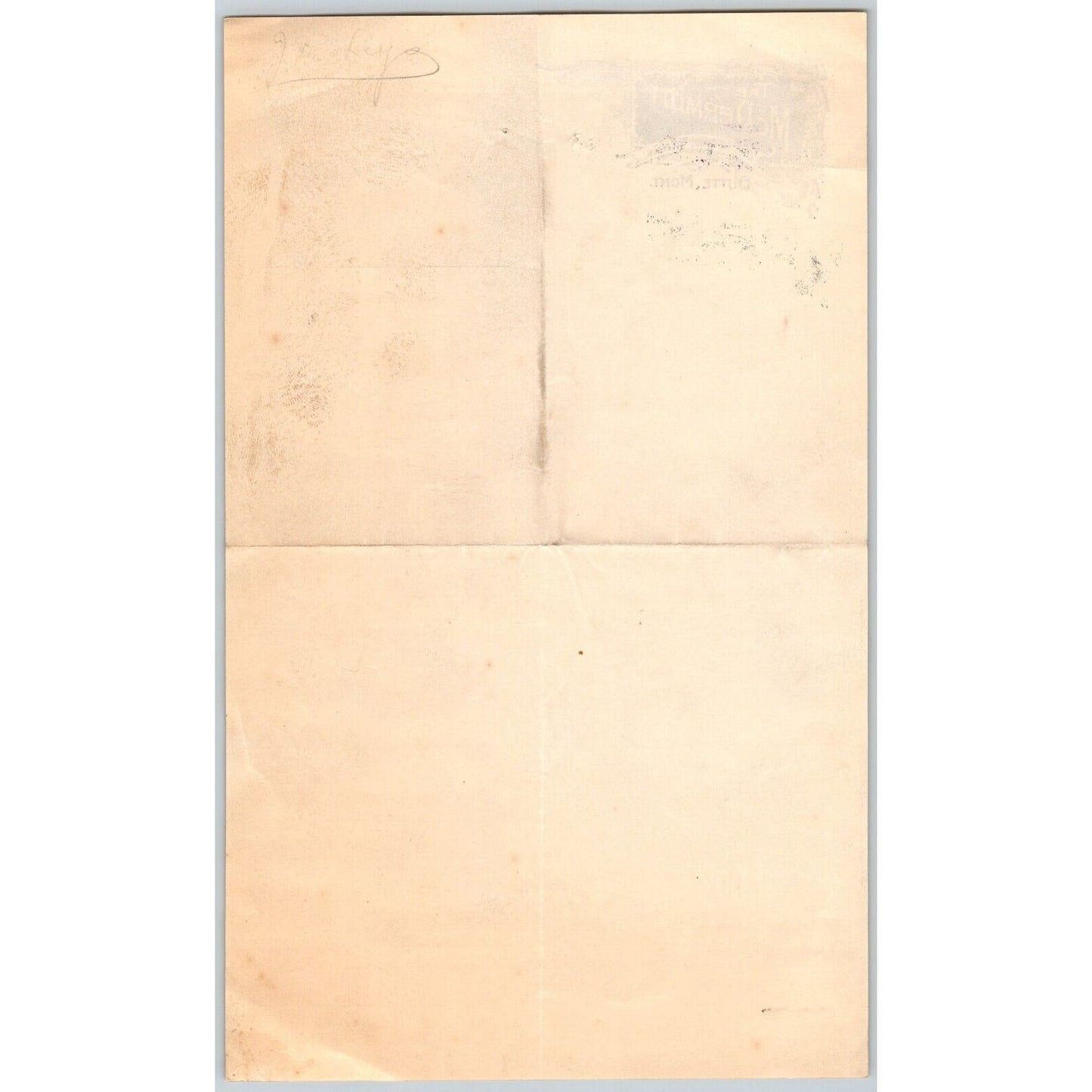 Butte, MT The McDermott (Hotel 1889-1923 - Now The Finlen) Stationary c1890's