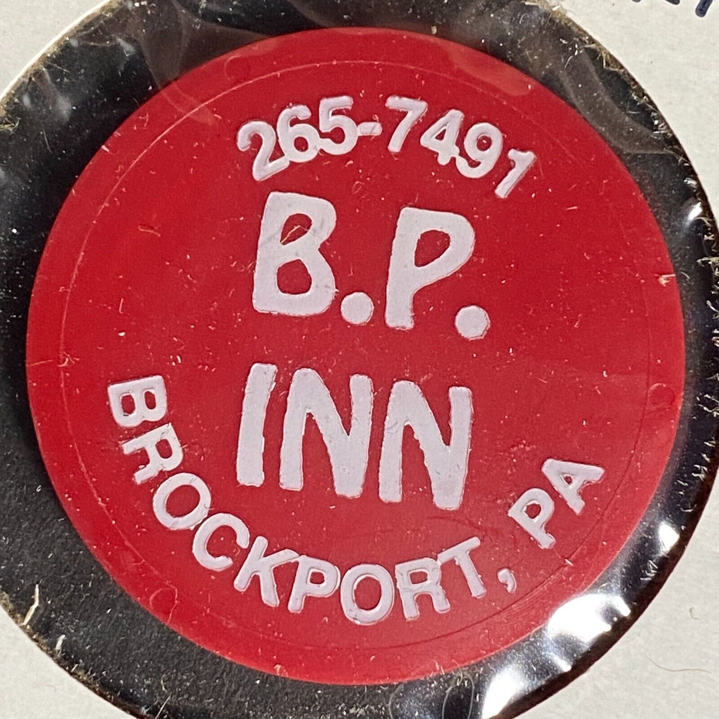 Brockport, PA B.P. Inn Plastic Token G/F One Draft Beer