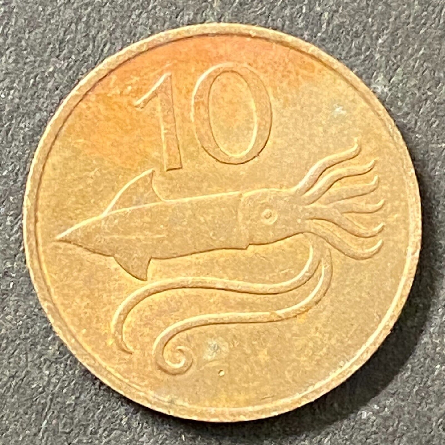 Tiu Aurar Island 1981 "10" Cents Iceland Coin 17mm (#2)