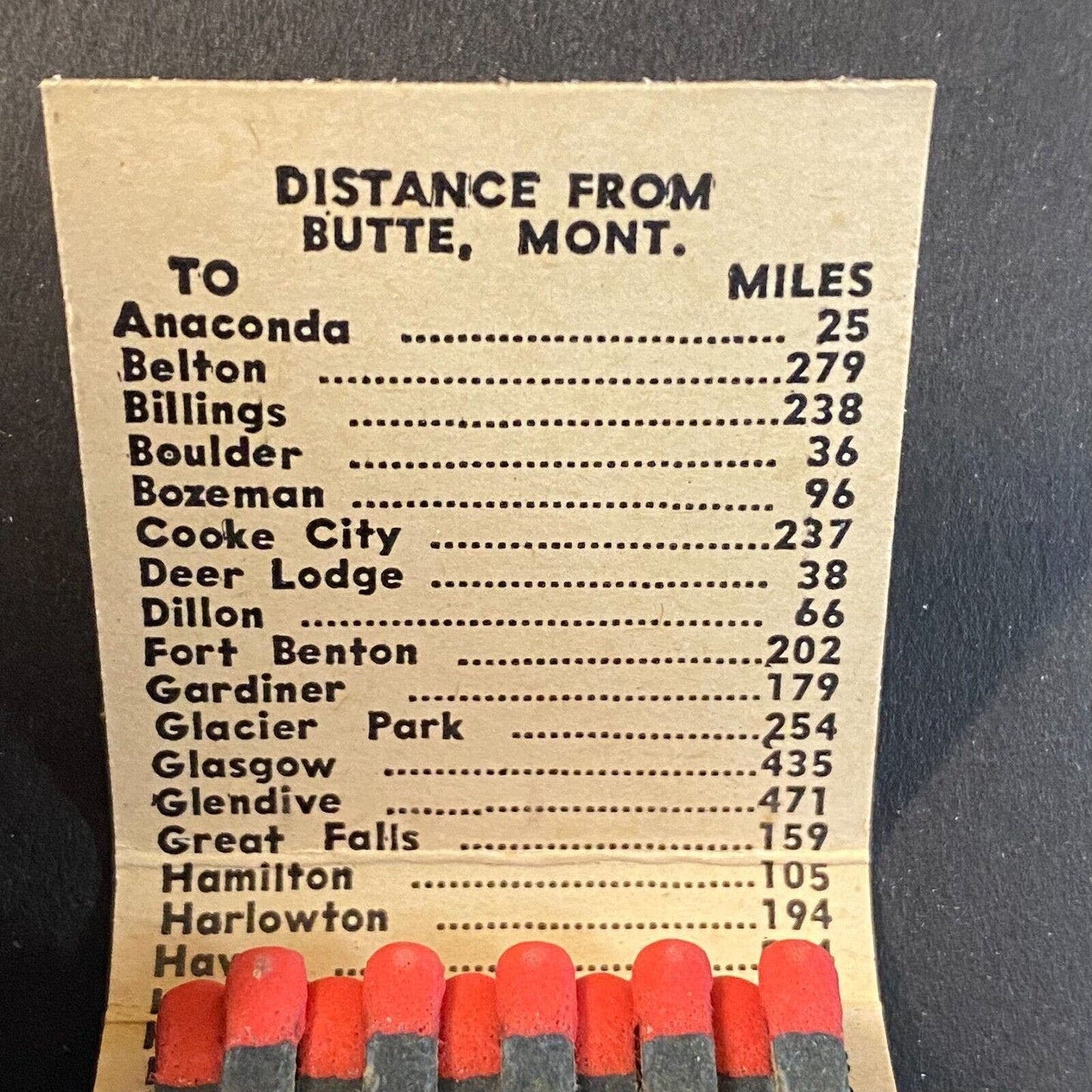 Eddie Thomas Insurance Agency Butte, MT Full Matchbook c1955-60's VGC