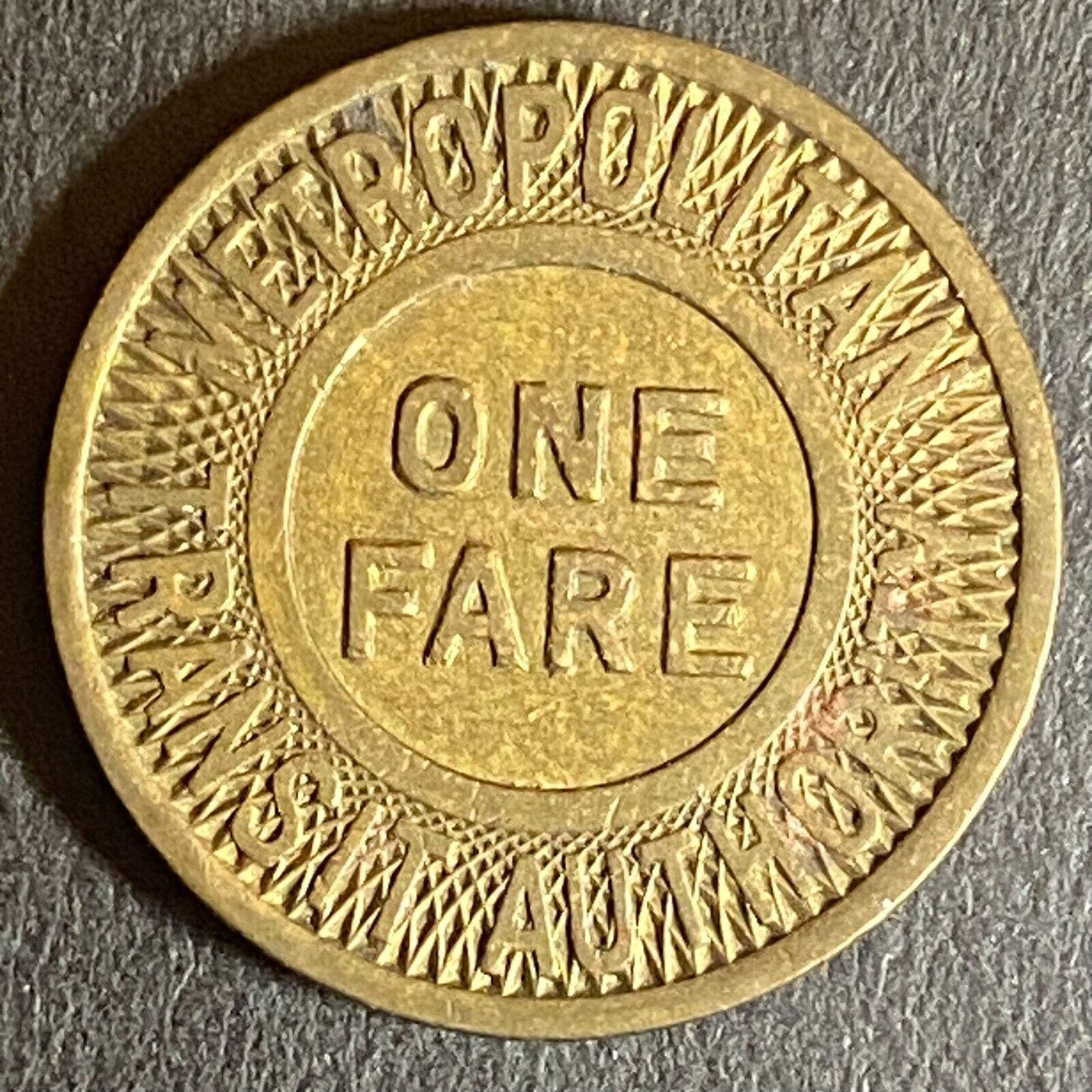 Metropolitan Transit Authority (MTA Boston) One Fare Transit Token 20mm c1951