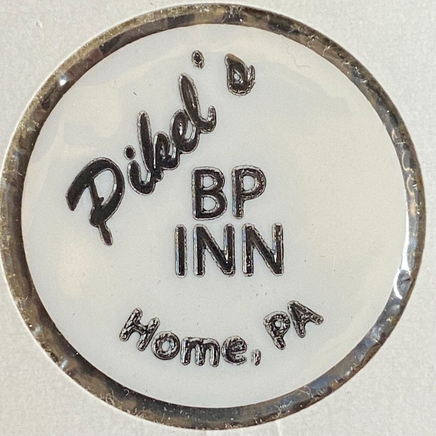 Home, PA Pikel's BP Inn c1980's-90's ? Plastic "G/F One Draft" Drink Token