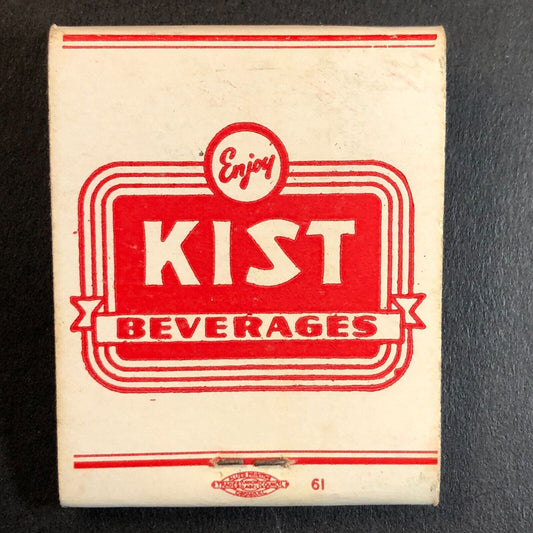 Kist Beverage Company St. Petersburg, FL Full Matchbook c1950's VGC
