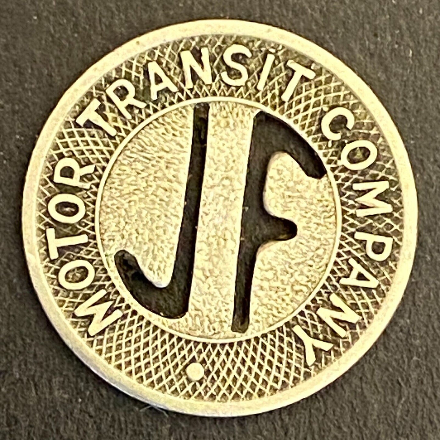 Motor Transit Company Jacksonville FL "JF" Transit Token 16mm (#1)