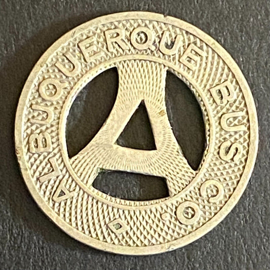 Albuquerque Bus Co. "Health Country" Transit Token 16mm VGC Hanging "A" (#5)