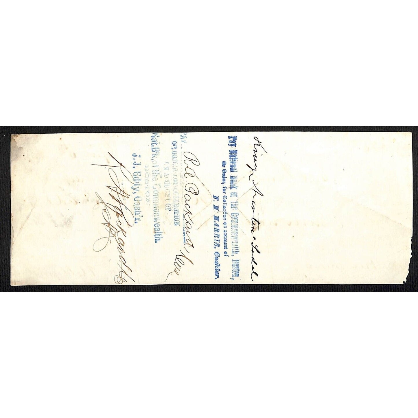 1873 FNB of Greenfield Springfield, MA Promissory Note - King, Martin & Ladd?