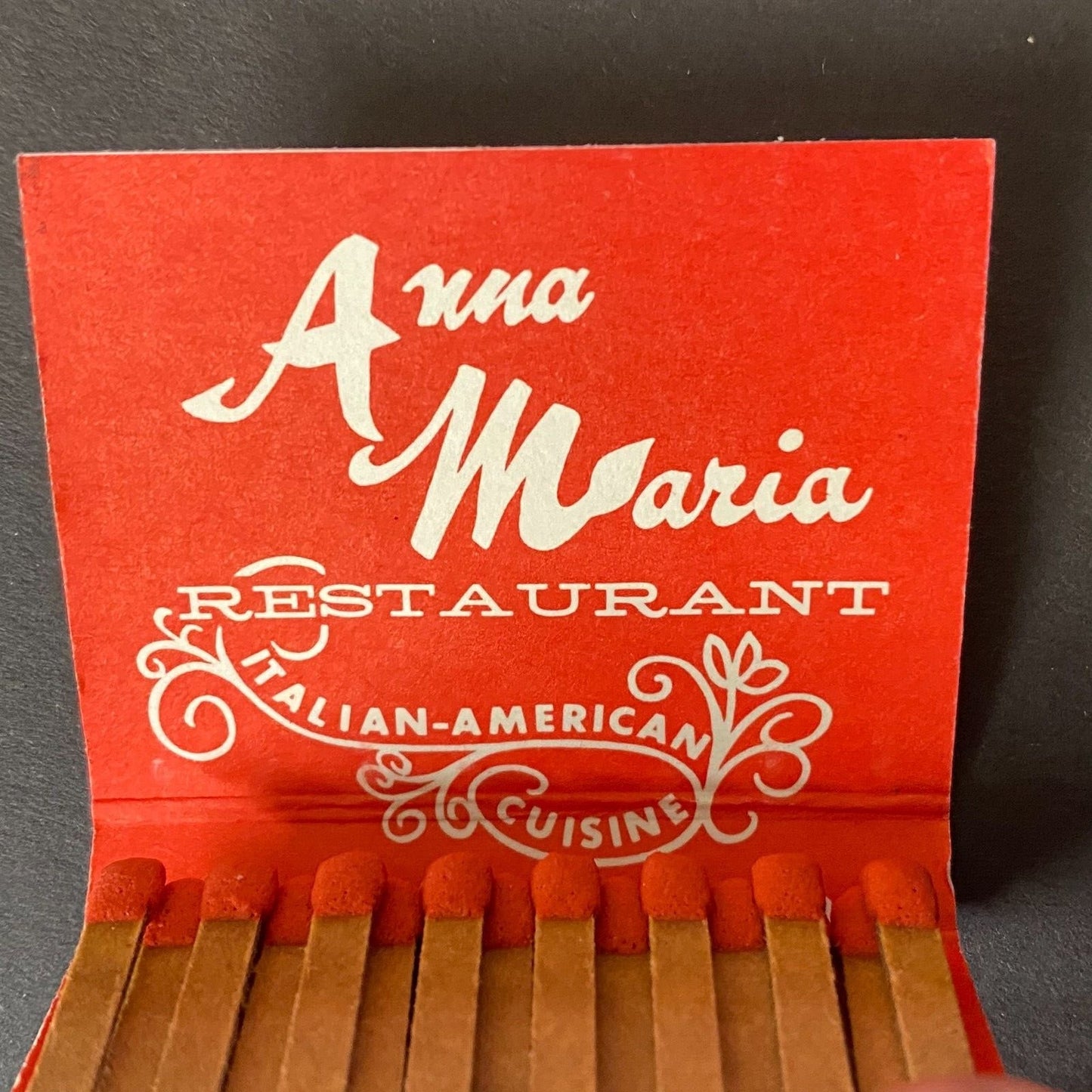 Anna Maria Restaurant Allentown, PA Full Matchbook c1970-74 Scarce