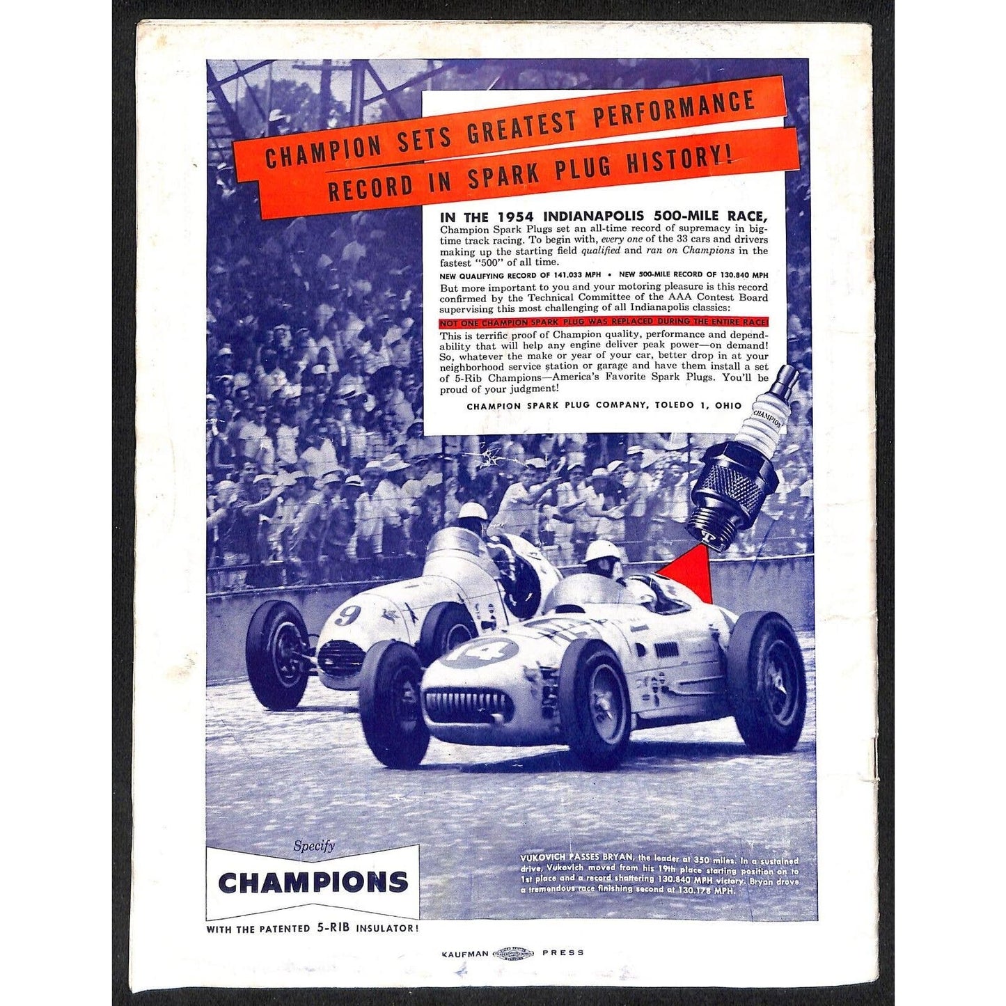 New York State Fair Auto Racing Program Stock Car Sept. 1954 24pp Scarce