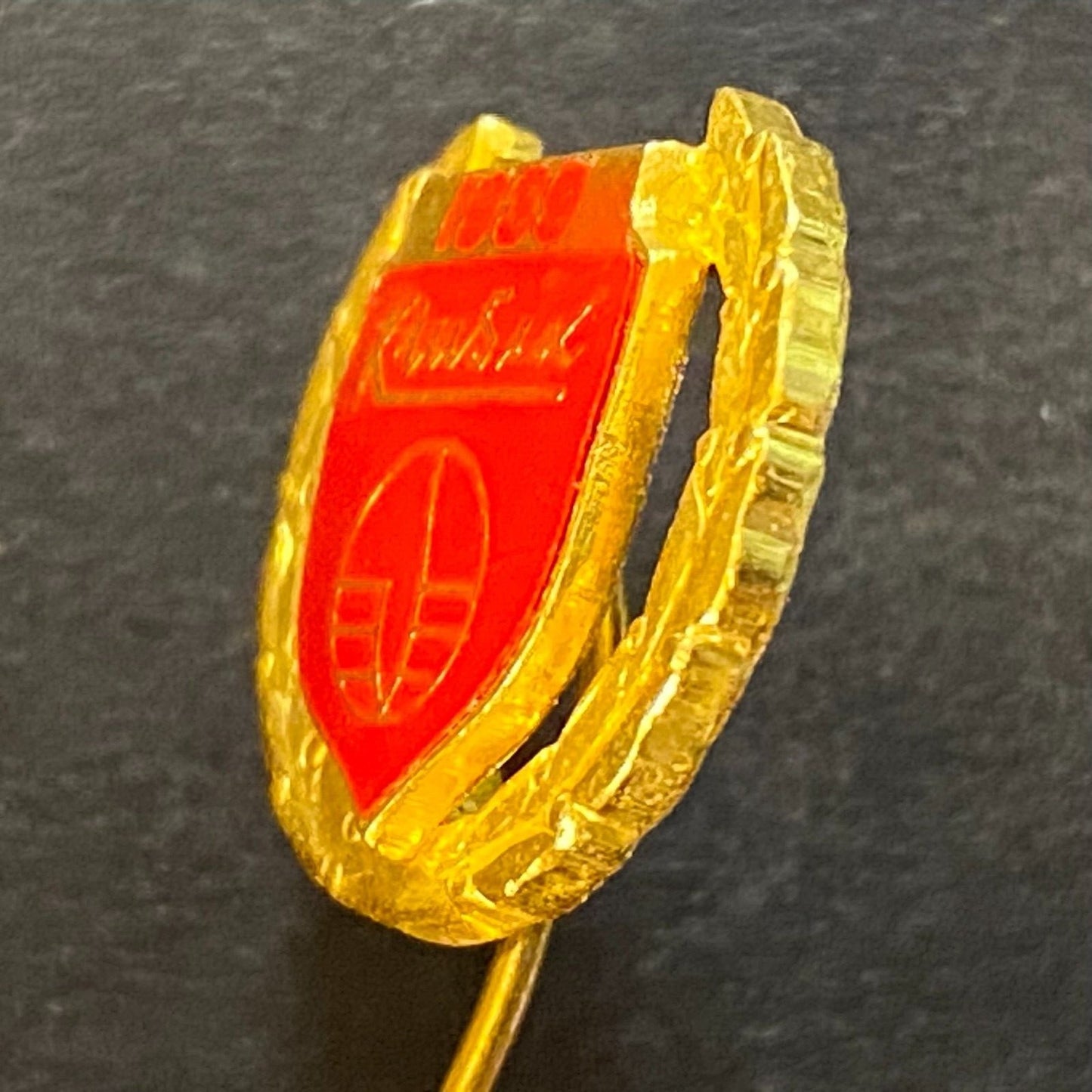 Krusik 1939 Ammunition Valjevo Serbia Vintage Enameled Lapel Stick Hat Pin