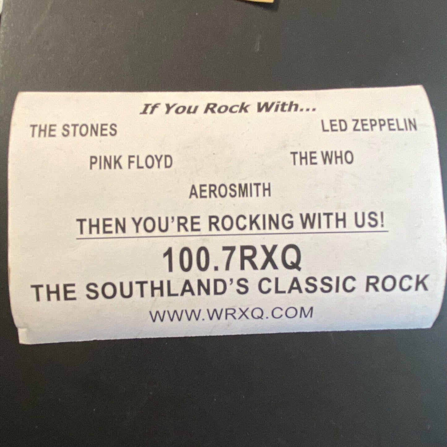100.7 WRXQ RXQ Classic Chicago Rock Radio Sticker 2 3/8" x 5 1/2" c2004-2011
