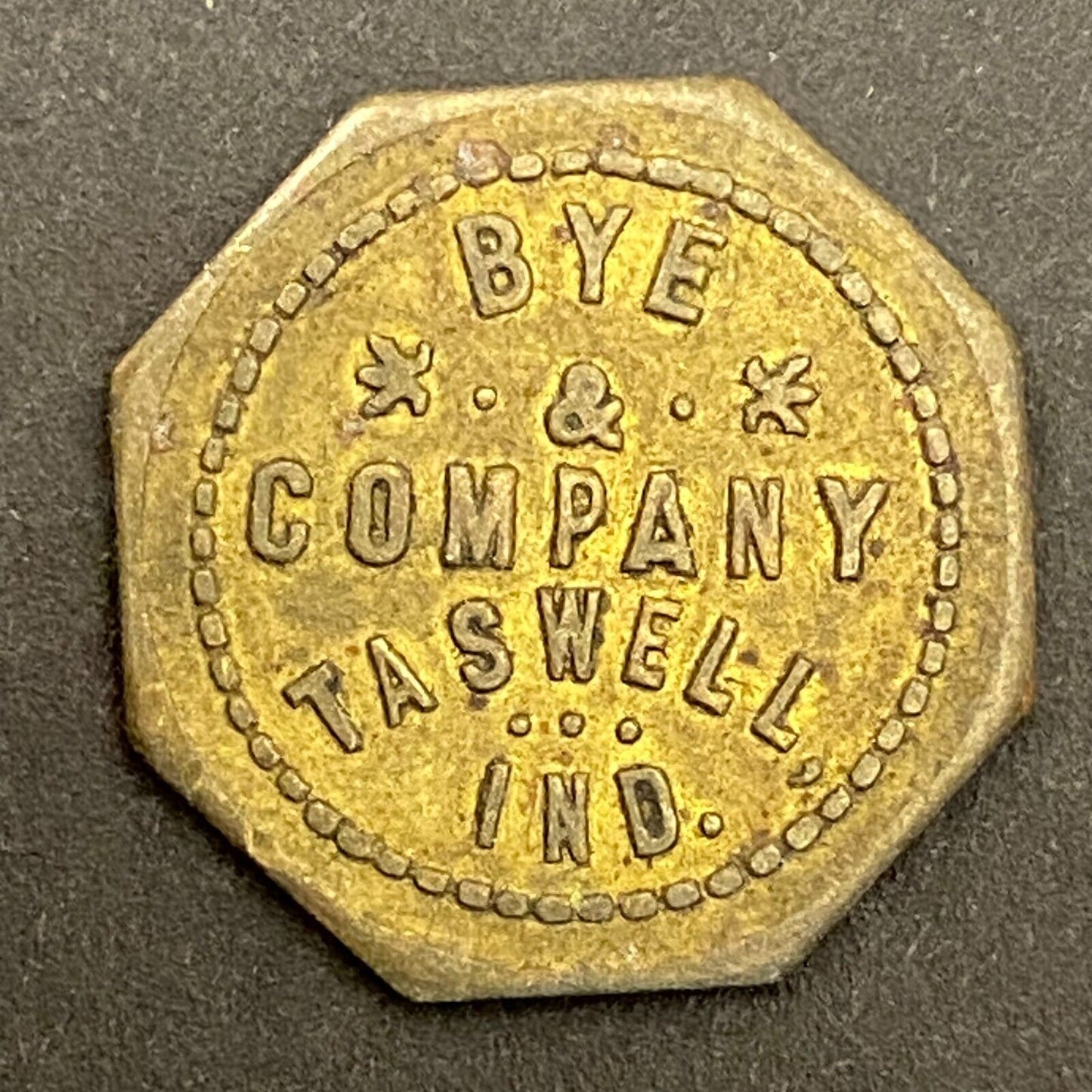 Bye & Company Taswell, IN G/F 5¢ in Merchandise Token 20mm (Gen Store?*) (#4)