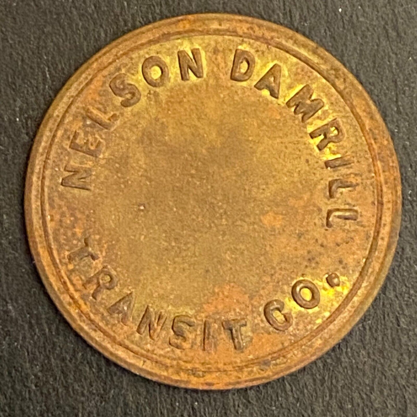 Nelson Damrill Transit Pittsburg, KS G/F One Childs Fare Transit Token 21mm (#2)