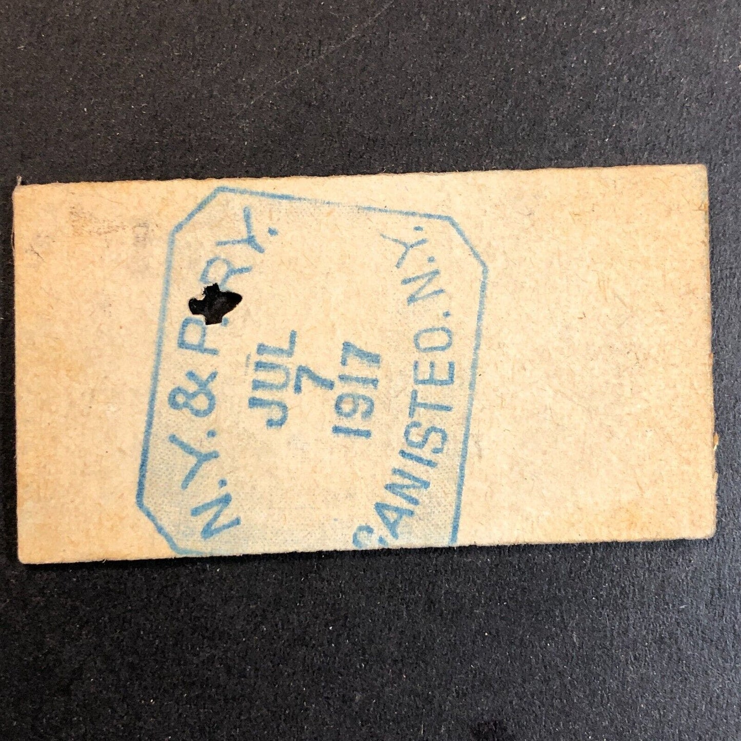 New York & Pennsylvania Railroad July 1917 Whitesville, NY Ticket #18227