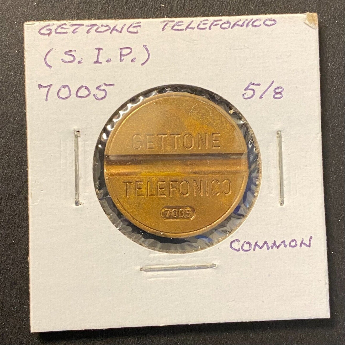 Gettone Telefonico Public Telephone Token 1970 Italy Bronze 24.5mm 7.0g #7005 VG