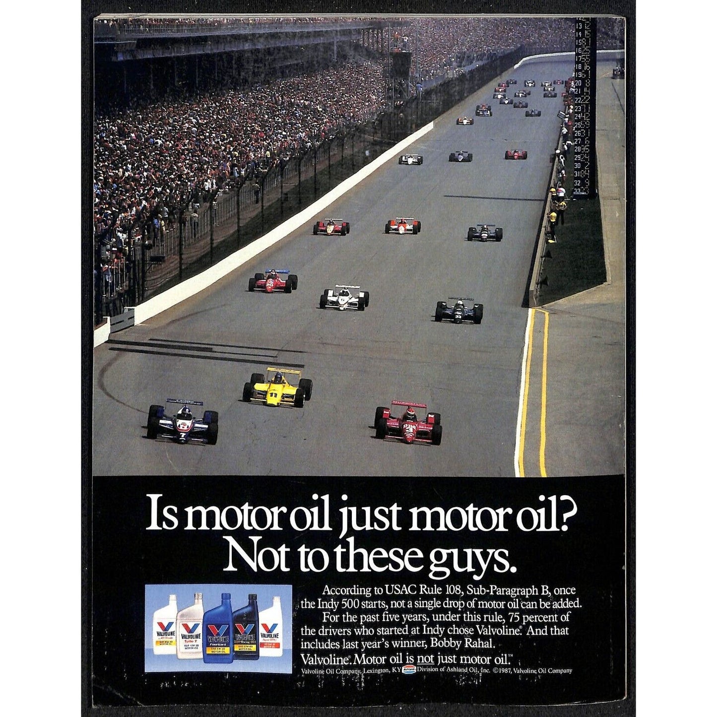 1987 Hungness Indianapolis 500 Yearbook Racing VGC 203pp 1lb 5oz