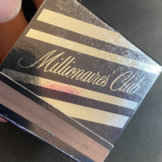 Millionaires' Club Chicago Locations c1960's-73 Full Matchbook Scarce