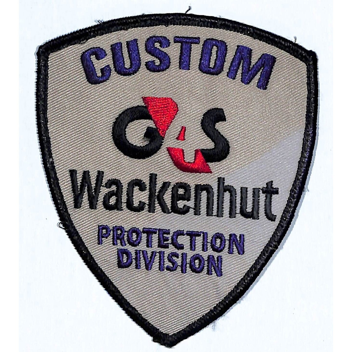 Wackenhut G4S Custom Security Gaurd Embr. Patch c1970's-80's? 4.25"h (#1) Scarce