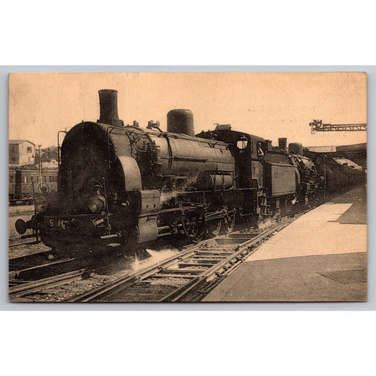 French Railroad RPPC* Postcard Ales Station c1900 H.M.P.
