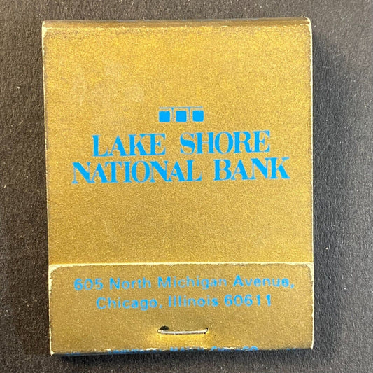 Lake Shore National Bank Chicago, Il c1965-73 Full Matchbook