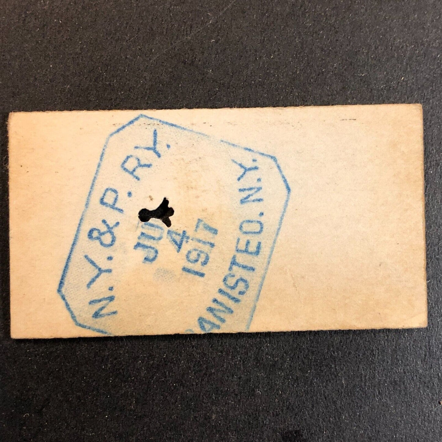 New York & Pennsylvania Railroad July 4 1917 Genesee, PA Ticket #10726