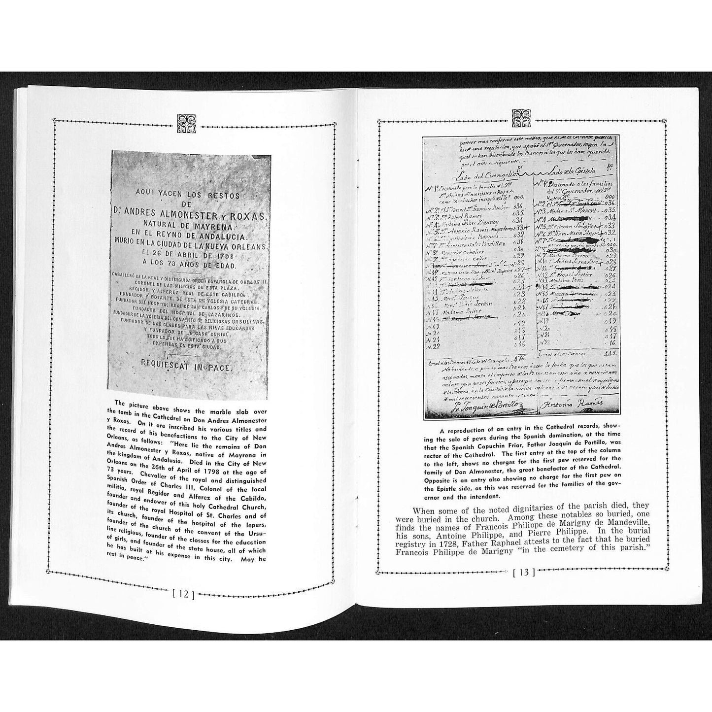 1938 St. Louis Cathedral New Orleans Ursuline Convent Brochure 46pp VGC Scarce