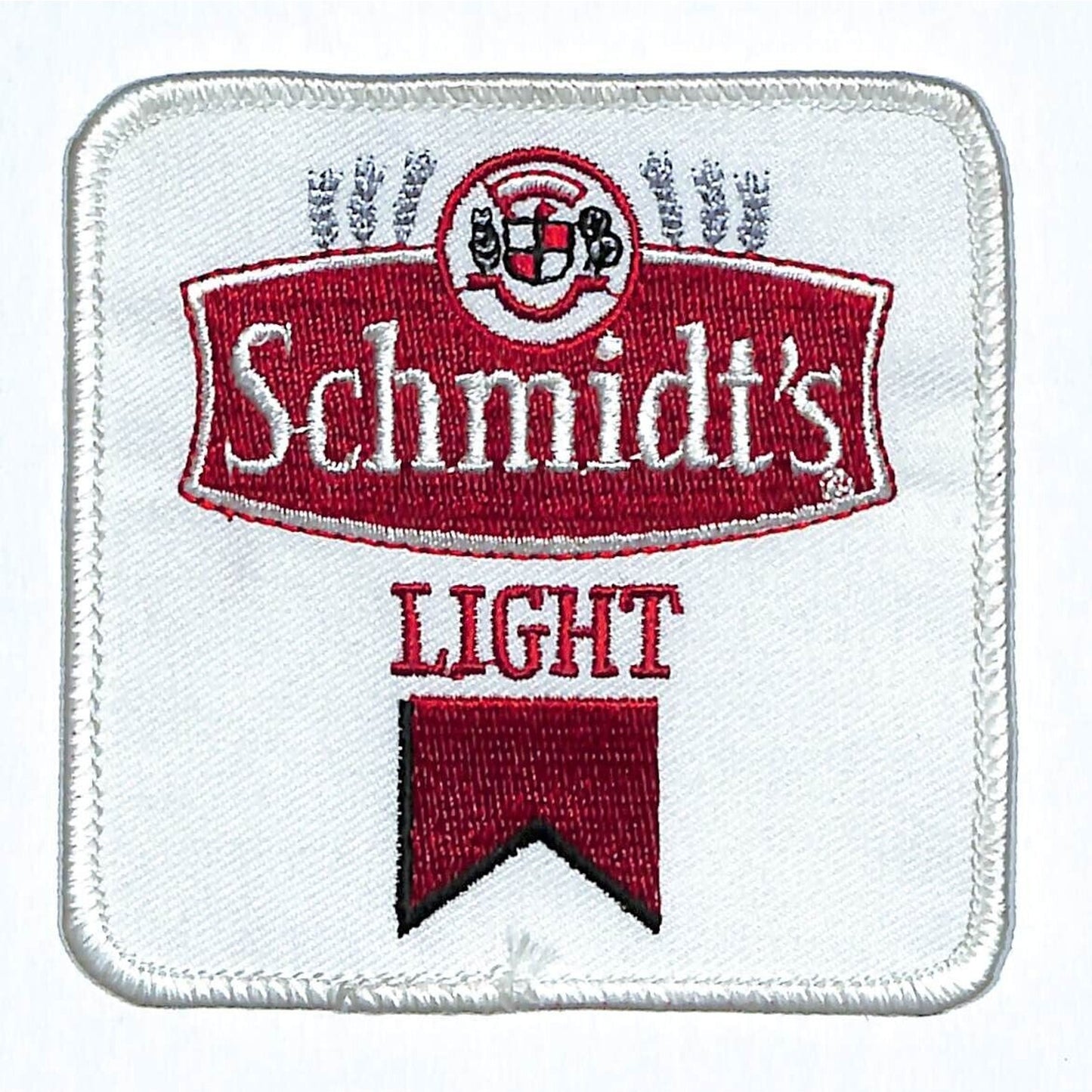 Schmidt Light Beer Patch Embroidered Vintage 3 1/4" x 3 1/4" c1975-85