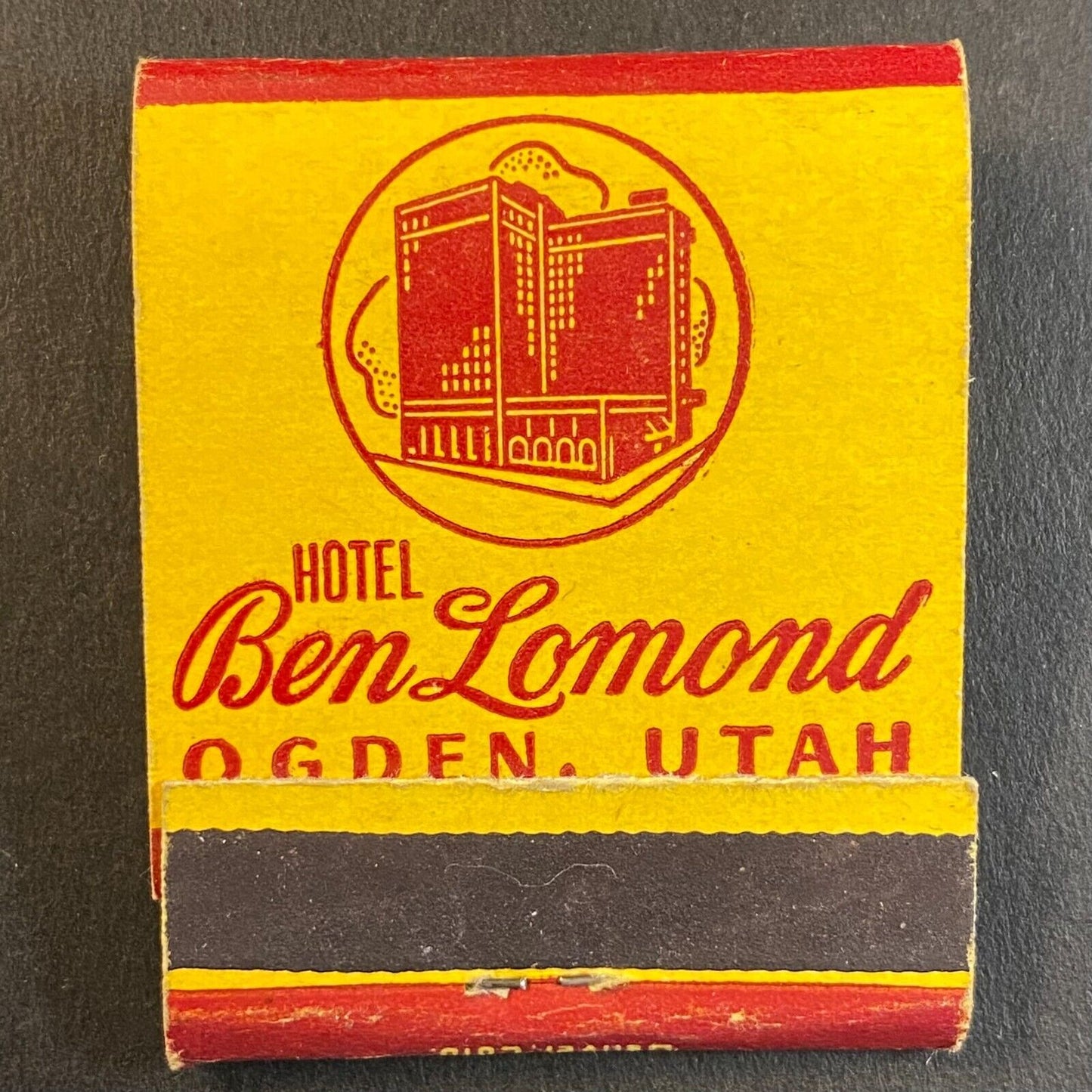 Hotel Ben Lomond Ogden, Utah Full Matchbook c1930's-40's VGC Scarce