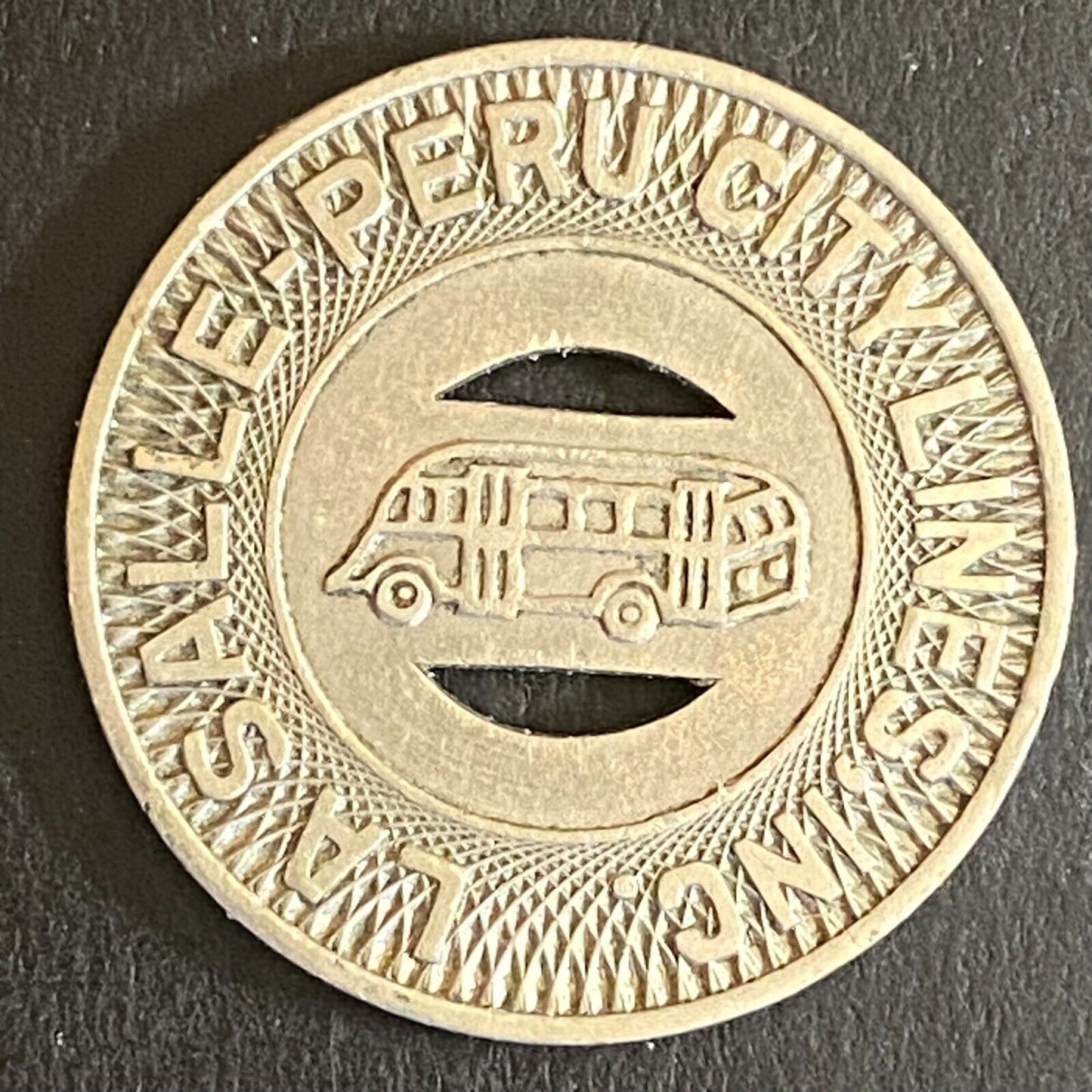 LaSalle Peru City Lines G/F One Fare Bus Transit Token 23mm - VGC