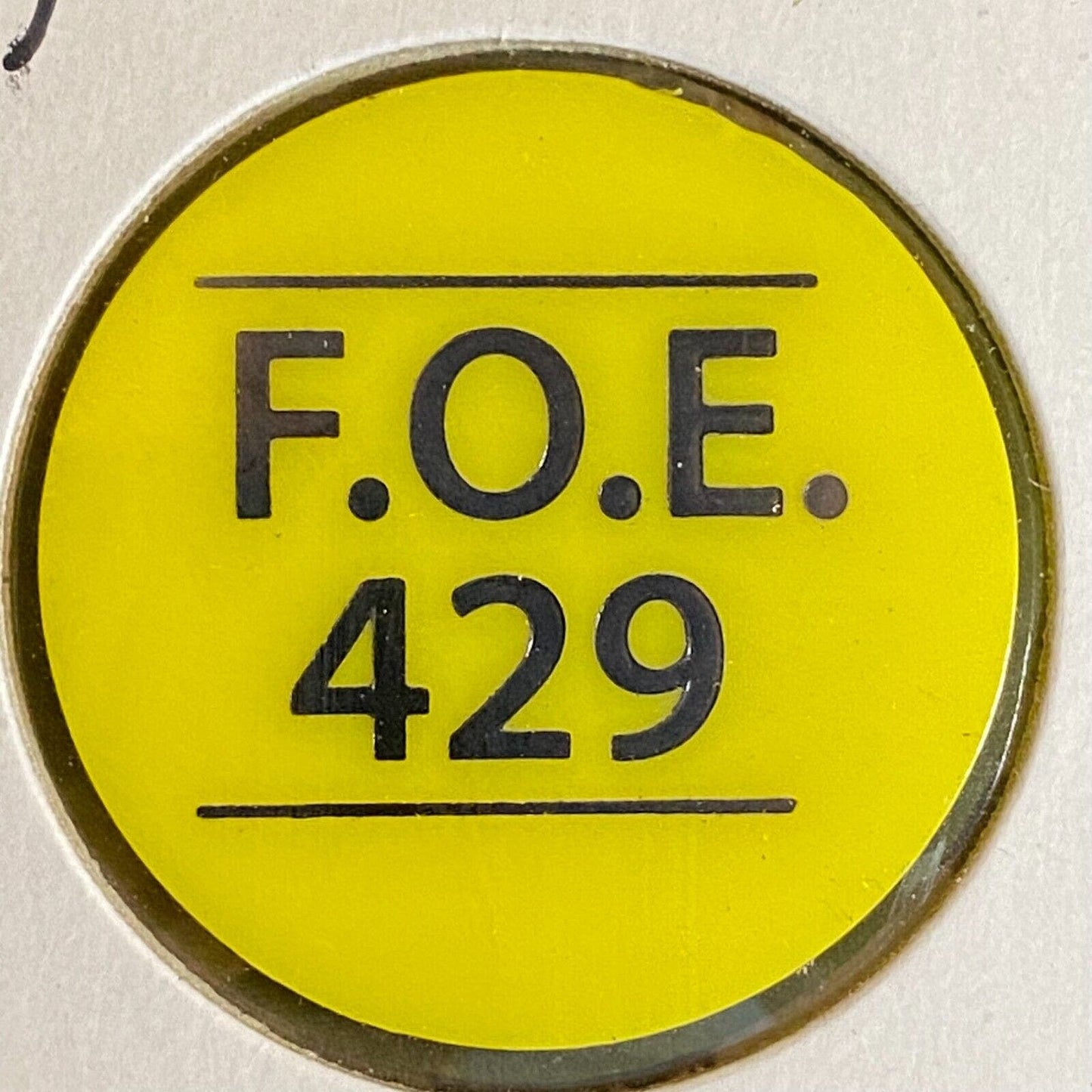 Meadville, PA FOE Fraternal Order of Eagles 429 c1980's Plastic Token "Tap Beer"