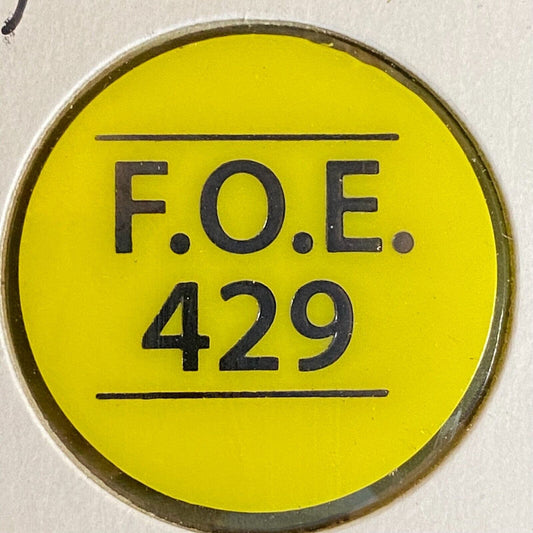 Meadville, PA FOE Fraternal Order of Eagles 429 c1980's Plastic Token "Tap Beer"
