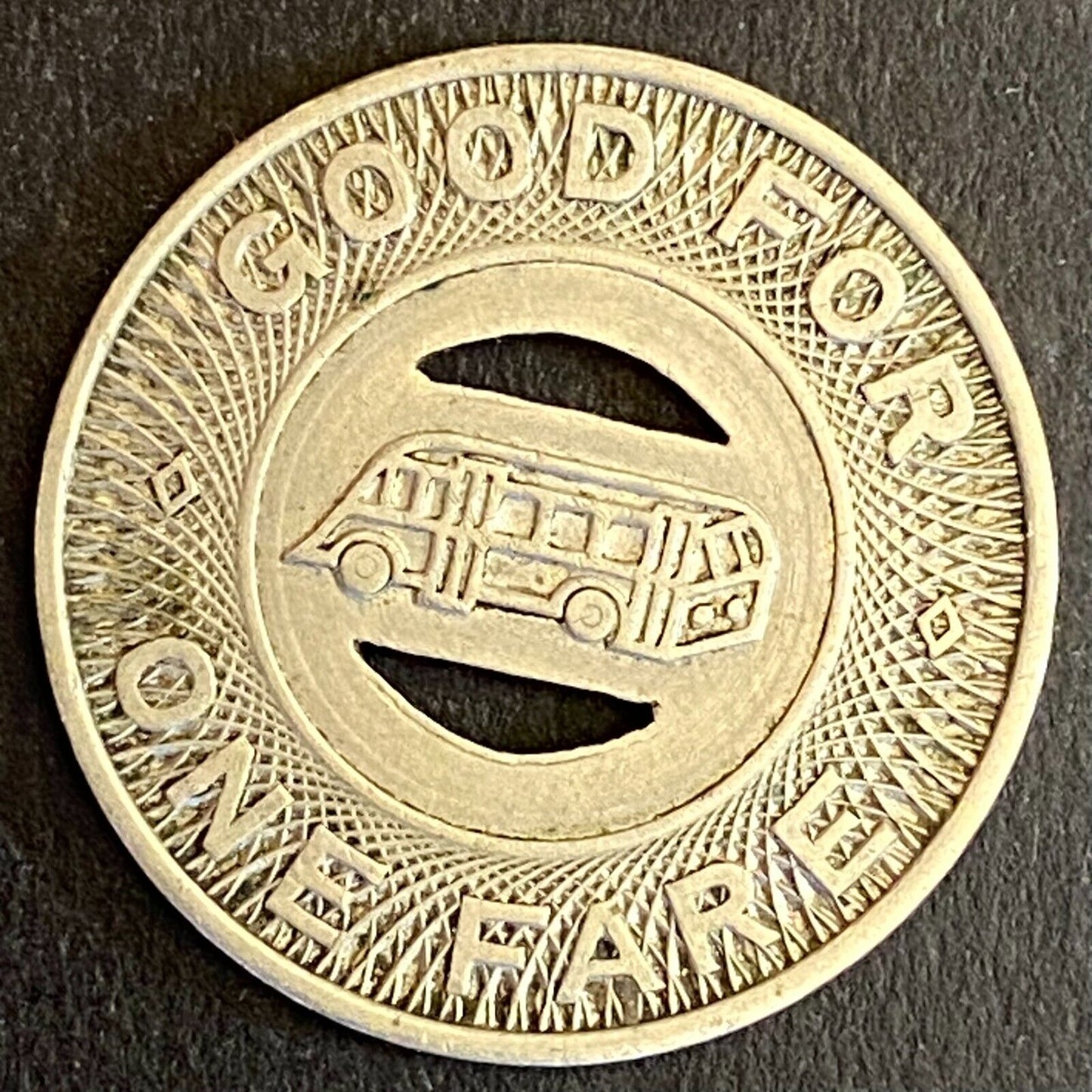 Intercity Transit Corp. Centralia, IL G/F One Fare Bus Transit Token 23mm